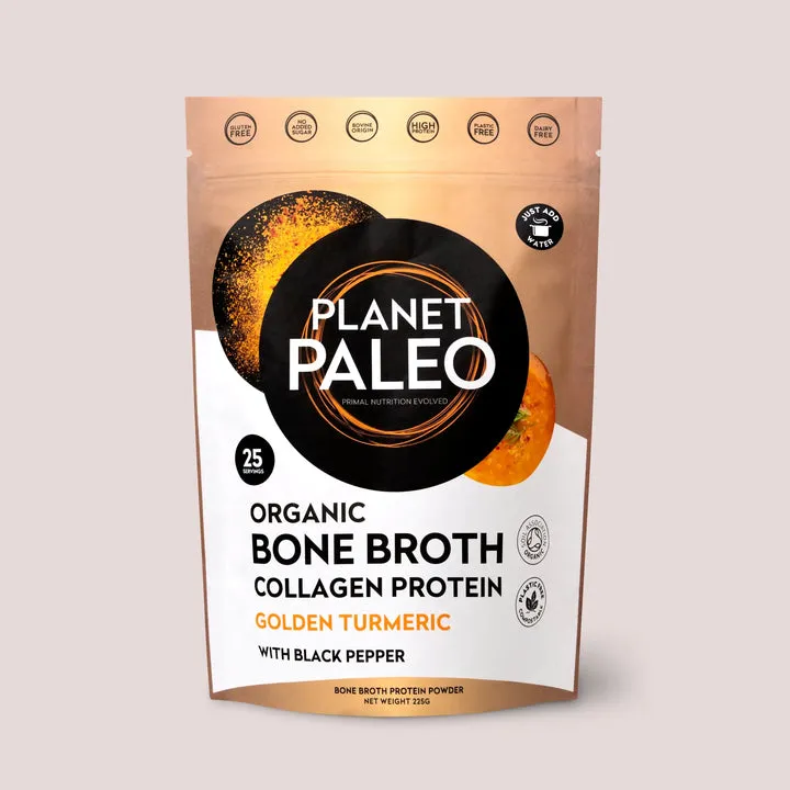 Planet Paleo Golden Turmeric Bone Broth with Black Pepper 450g